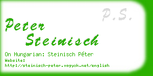 peter steinisch business card